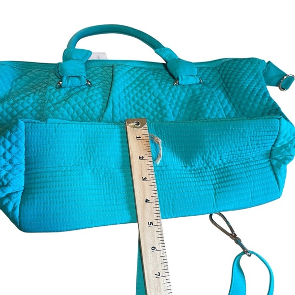 Vera Bradley Hadley-On The Go Multi fibre/Bag/Crossbody/Tote-NWT-Turquoise - Picture 12 of 13